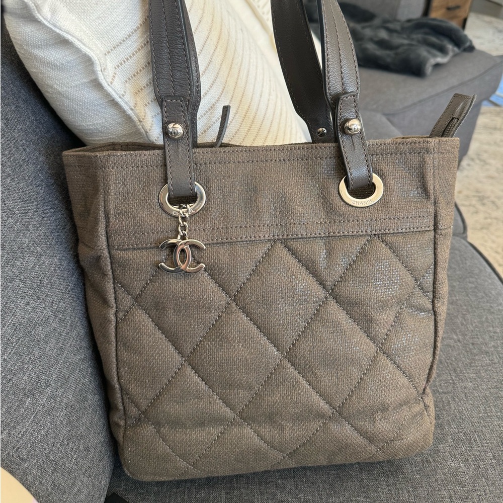 Chanel Biarritz Canvas Tote Bag